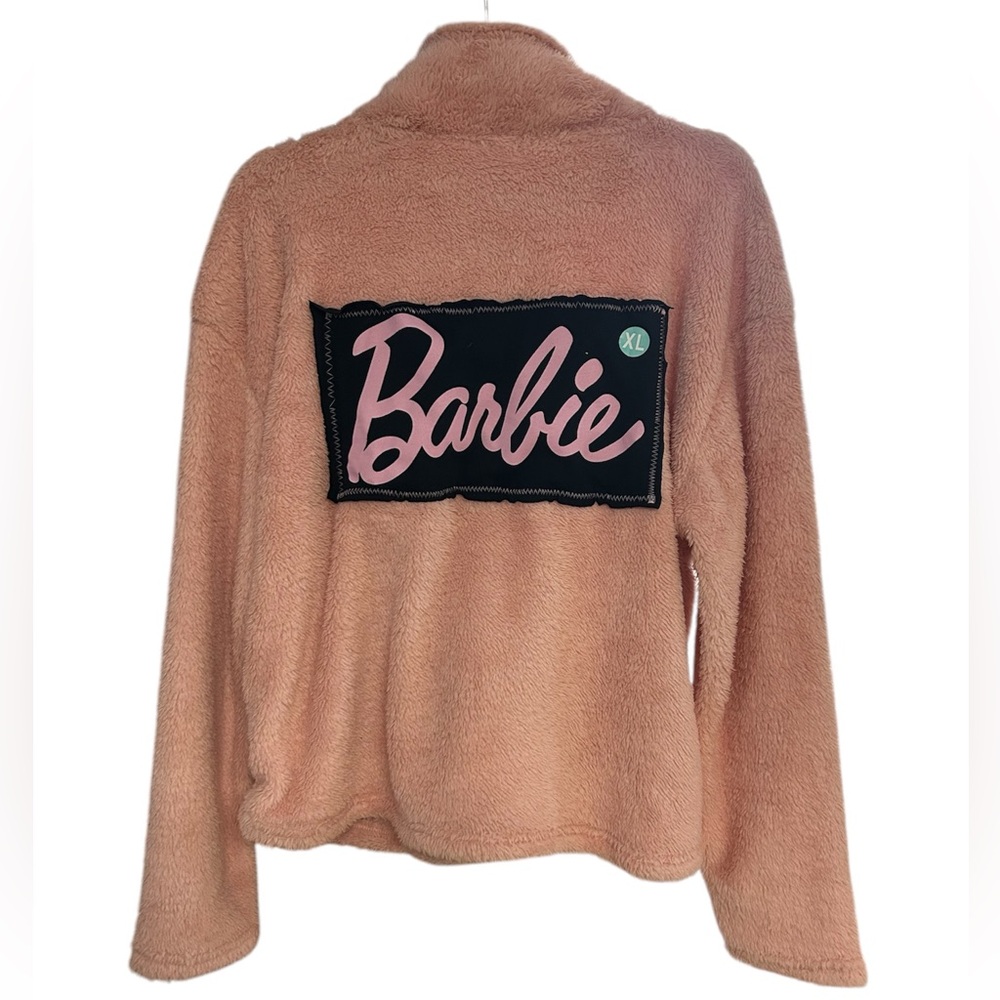 BARBIE pink quarter zip custom creation by Rachelle ONE OF A KIND piece